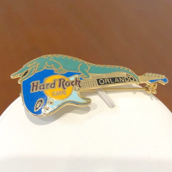 Hard Rock Café Orlando Blue Guitar Alligator Collective Pin Pre-Owned. - Picture 1 of 11
